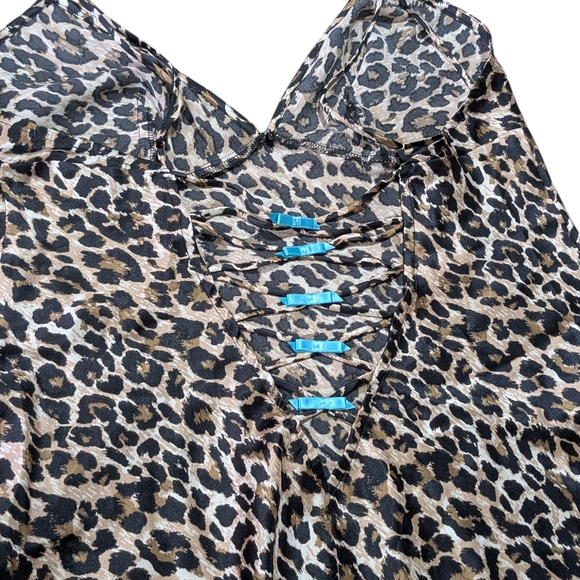 Vintage Victoria's Secret Leopard Print Satin Chemise Slip Dress Y2K Lingerie - Picture 3 of 10